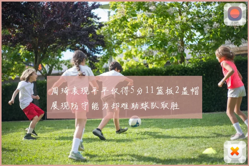 周琦表现平平仅得5分11篮板2盖帽展现防守能力却难助球队取胜